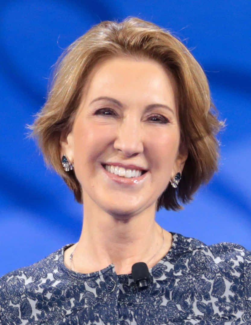 Carly Fiorina, black earrings, short blonde hair, SD Phone Wallpaper