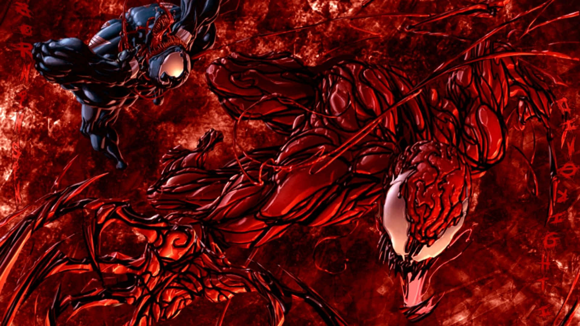 Carnage USA, dark red, illustrated battle scene, Full HD Desktop Wallpaper