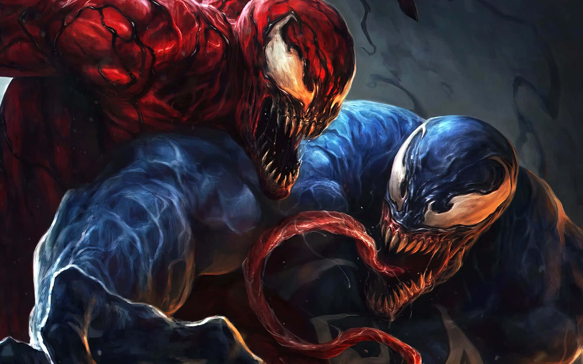Carnage, Venom, red, Full HD Desktop Wallpaper