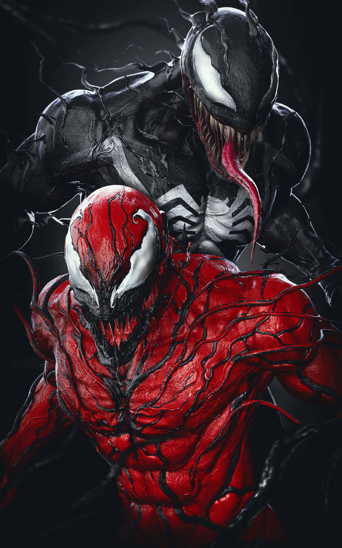 Venom, Carnage, red and black symbiote, Full HD Phone Wallpaper