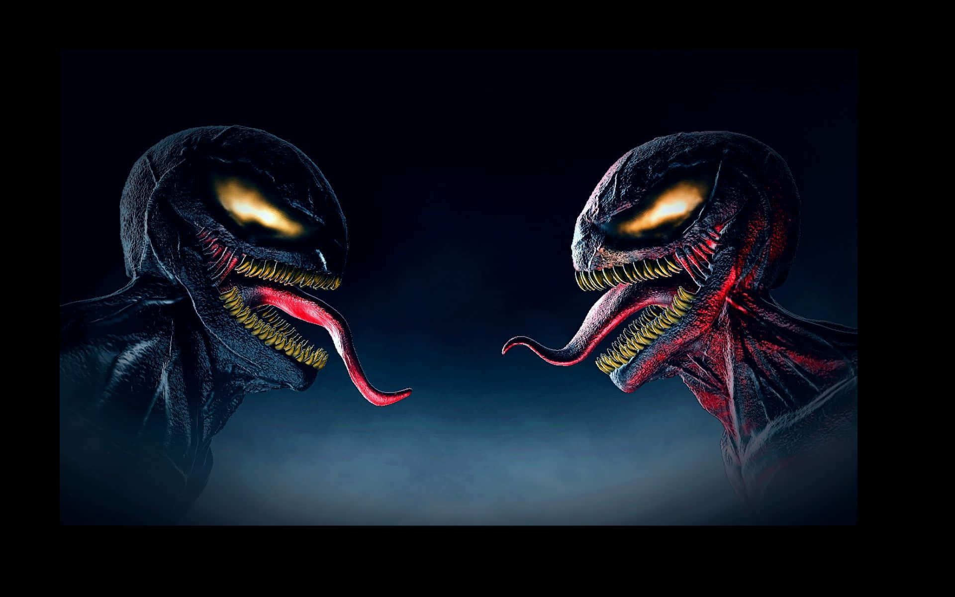Carnage, Venom, glowing yellow eyes, Full HD Desktop Wallpaper