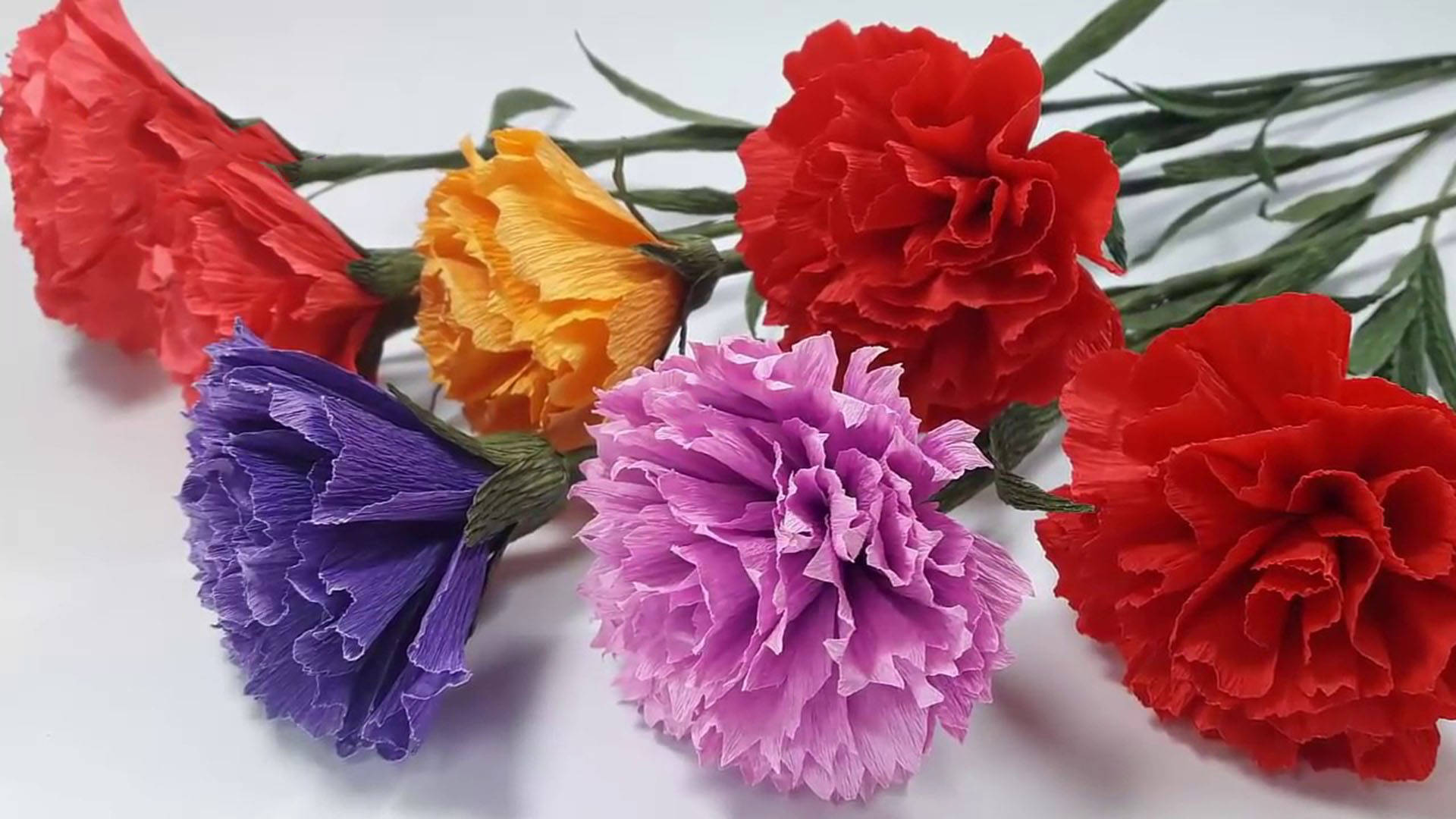 crepe paper, red, purple, Full HD Desktop Wallpaper