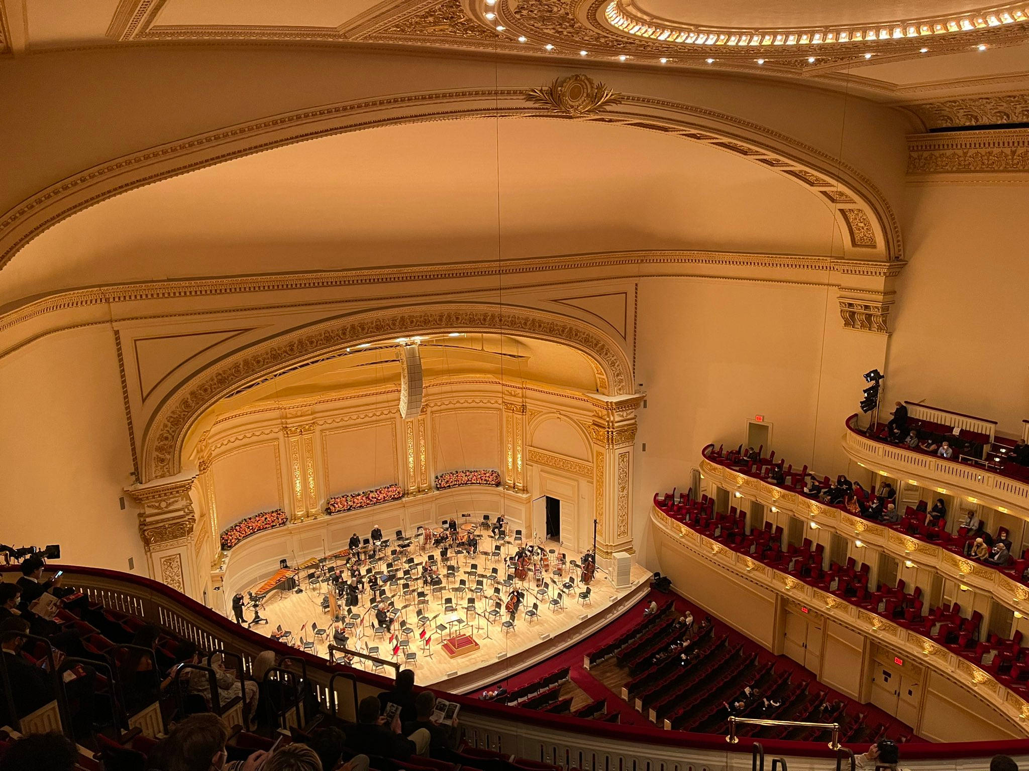 Carnegie Hall, orchestra, golden architecture, Full HD Desktop Wallpaper