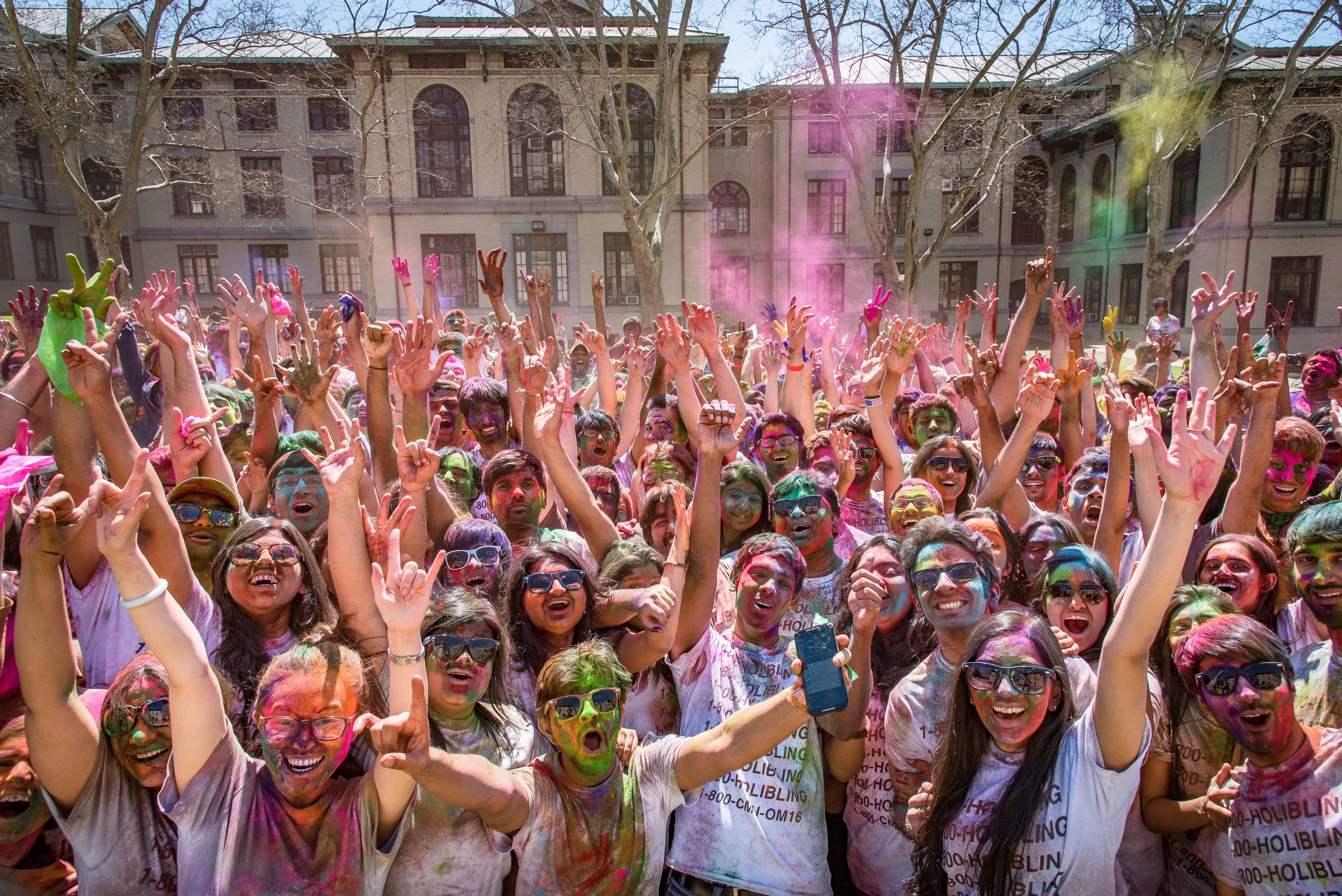 Holi Celebration, Carnegie Mellon University, vibrant colored powder, 5K Desktop Wallpaper