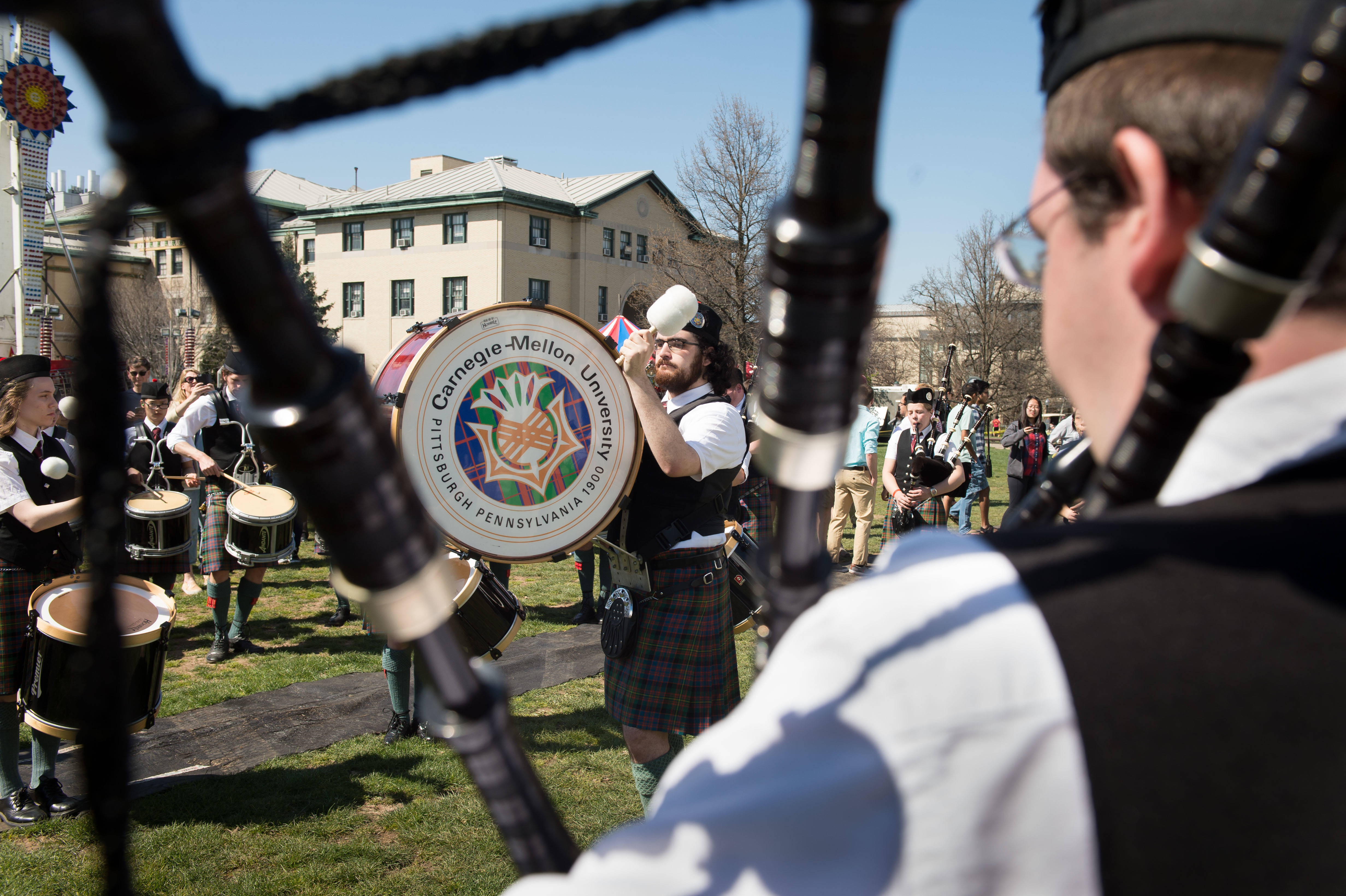 Carnegie Mellon University, pipes and drums, kilts, 4K Desktop Wallpaper