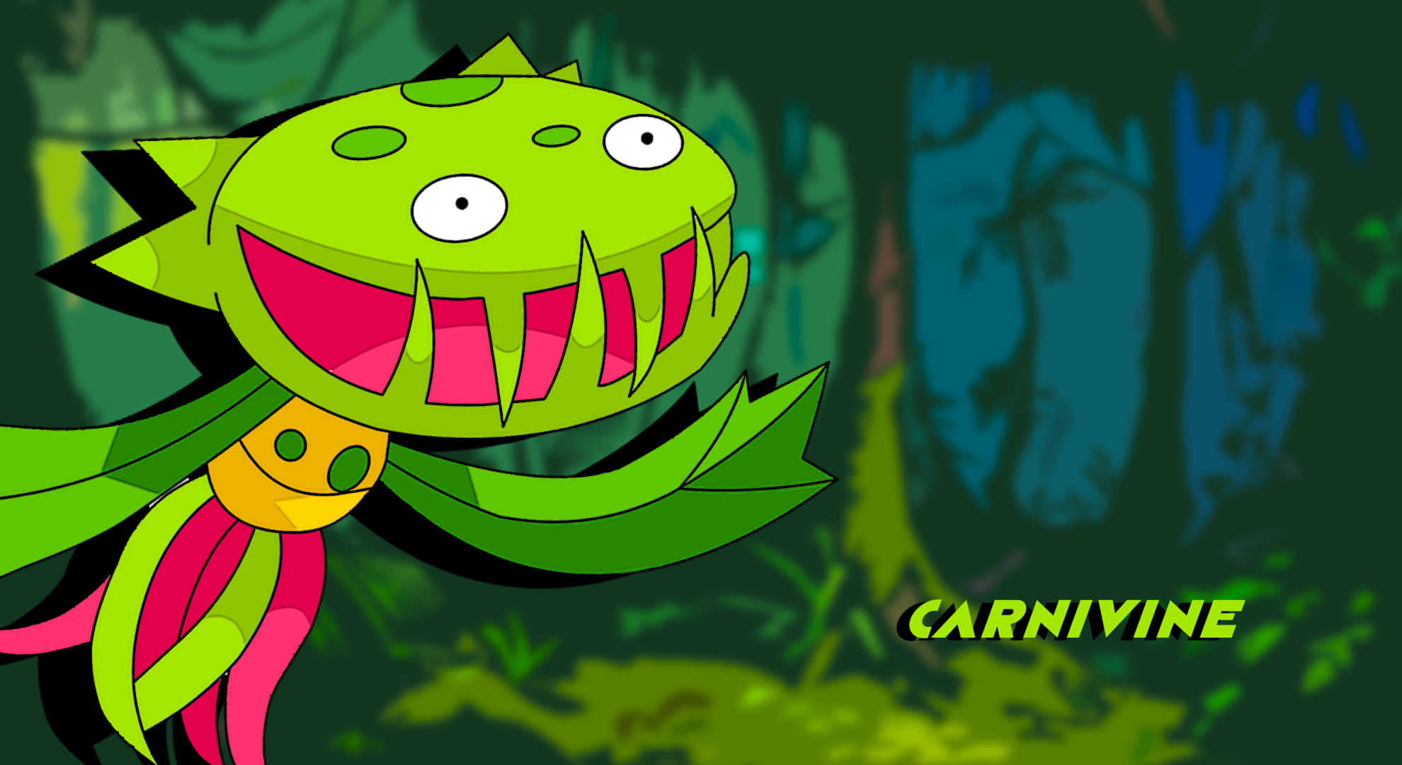 Carnivine, forest, dark forest, Full HD Desktop Wallpaper