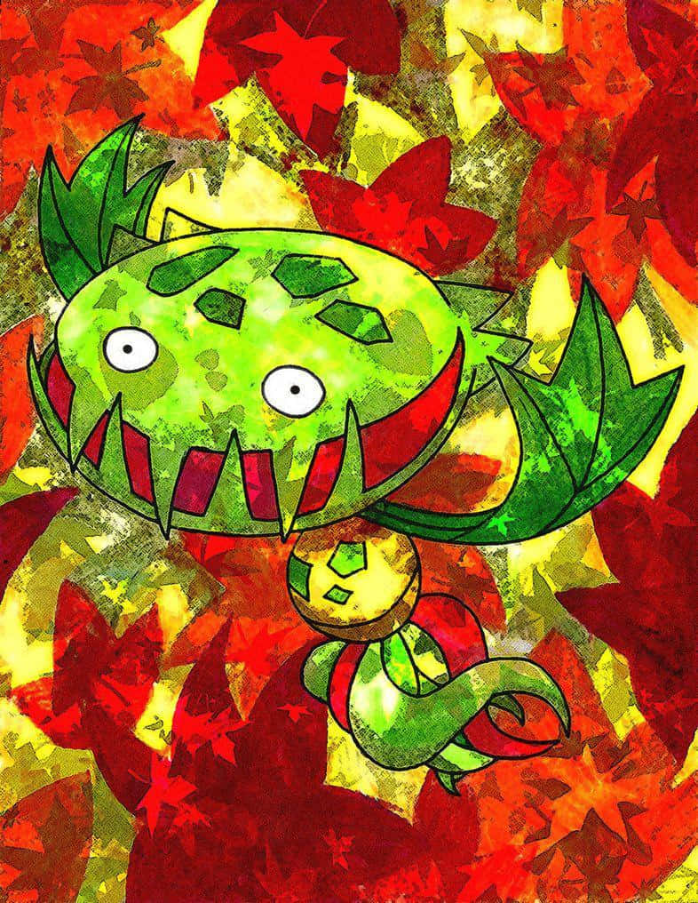 Carnivine, autumn leaves, fiery red, SD Phone Wallpaper
