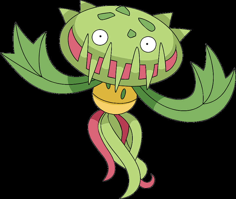 Carnivine, green plant monster, sharp teeth, SD Desktop Wallpaper