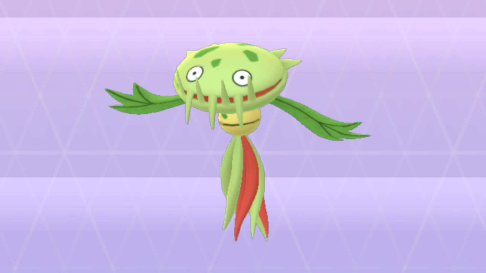 Carnivine, light purple background, green cartoonish Pokémon, Full HD Desktop Wallpaper