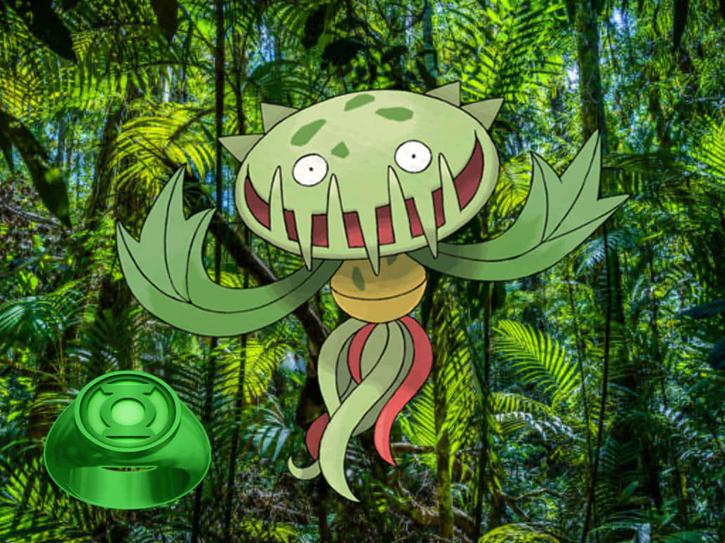 Carnivine, Grass-type Pokémon, leaf-like limbs, SD Desktop Wallpaper