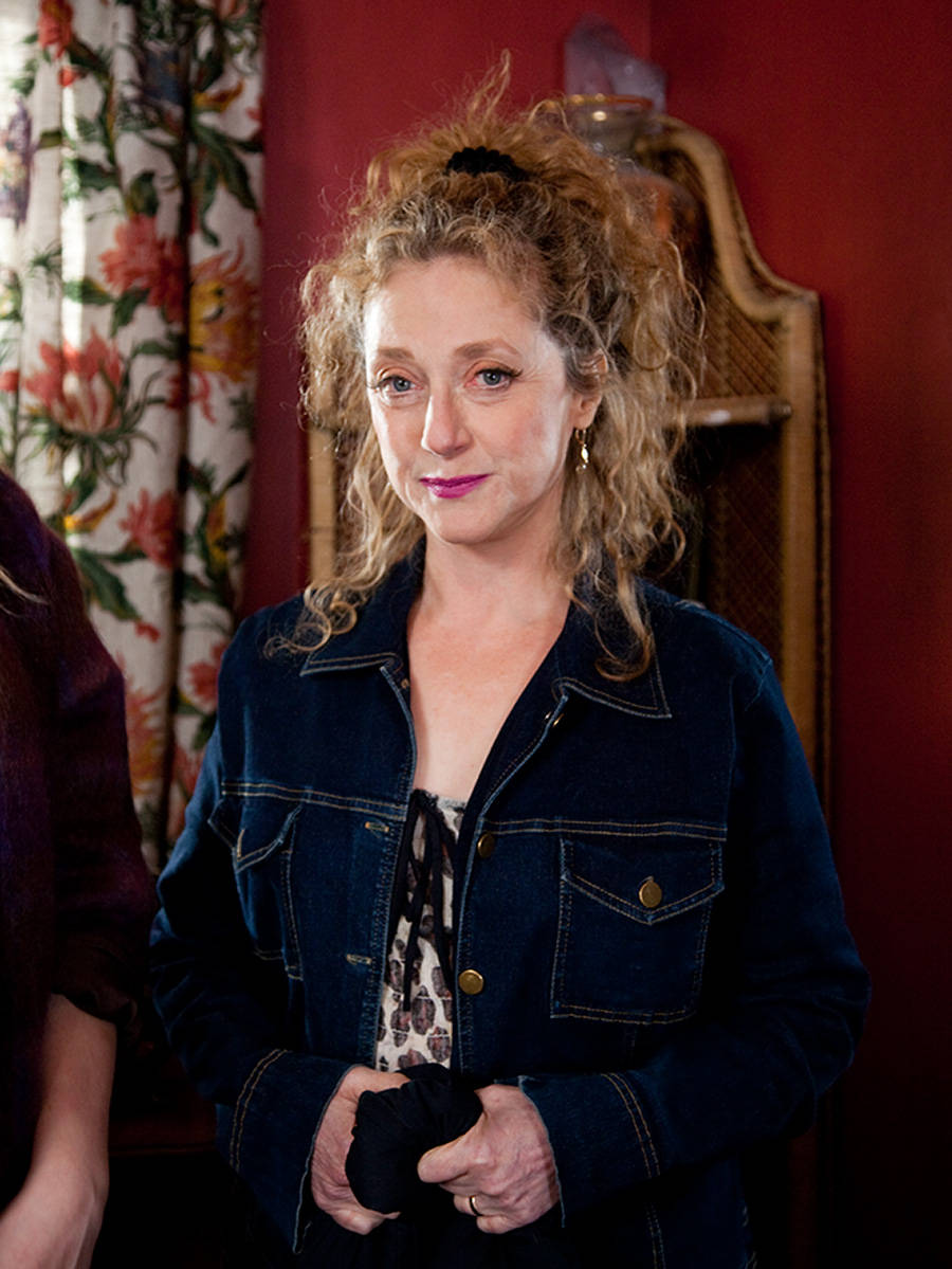 Carol Kane, denim jacket, curly hair, SD Phone Wallpaper