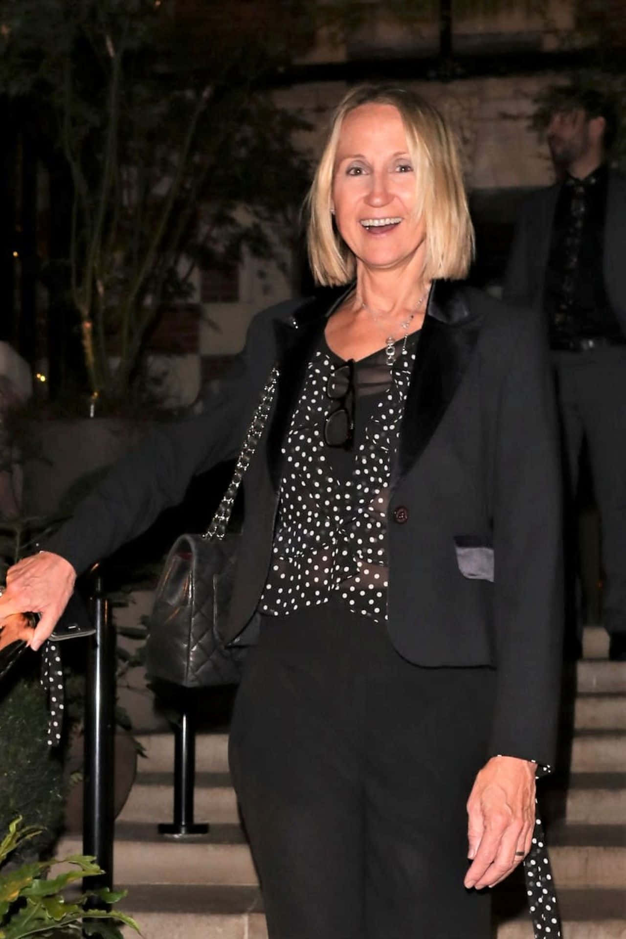 Carol Mcgiffin, blonde woman, black blazer, Full HD Phone Wallpaper