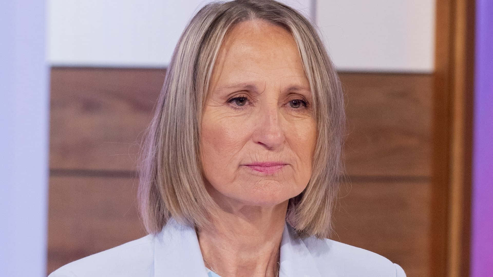 Carol Mcgiffin, gray hair, light blue blazer, Full HD Desktop Wallpaper