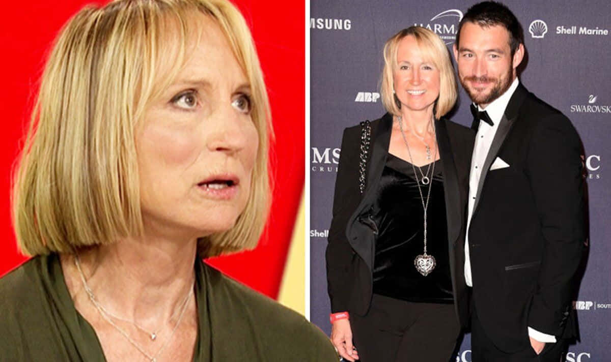 Carol Mcgiffin, blonde bob hair, red background, SD Desktop Wallpaper