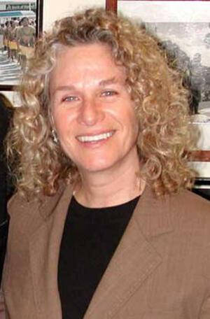 Carole King, brown blazer, black top, SD Phone Wallpaper