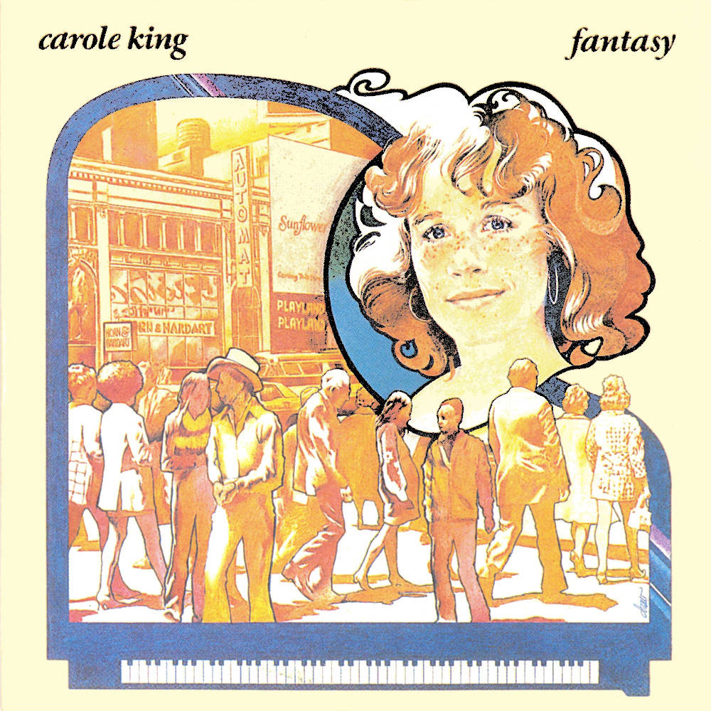 Carole King, piano keyboard, sunlit city street, SD Desktop Wallpaper