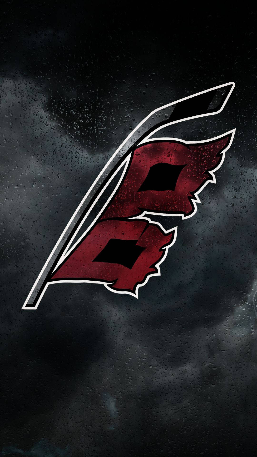 Carolina Hurricanes, red and black, stylized feather logo, Full HD Phone Wallpaper