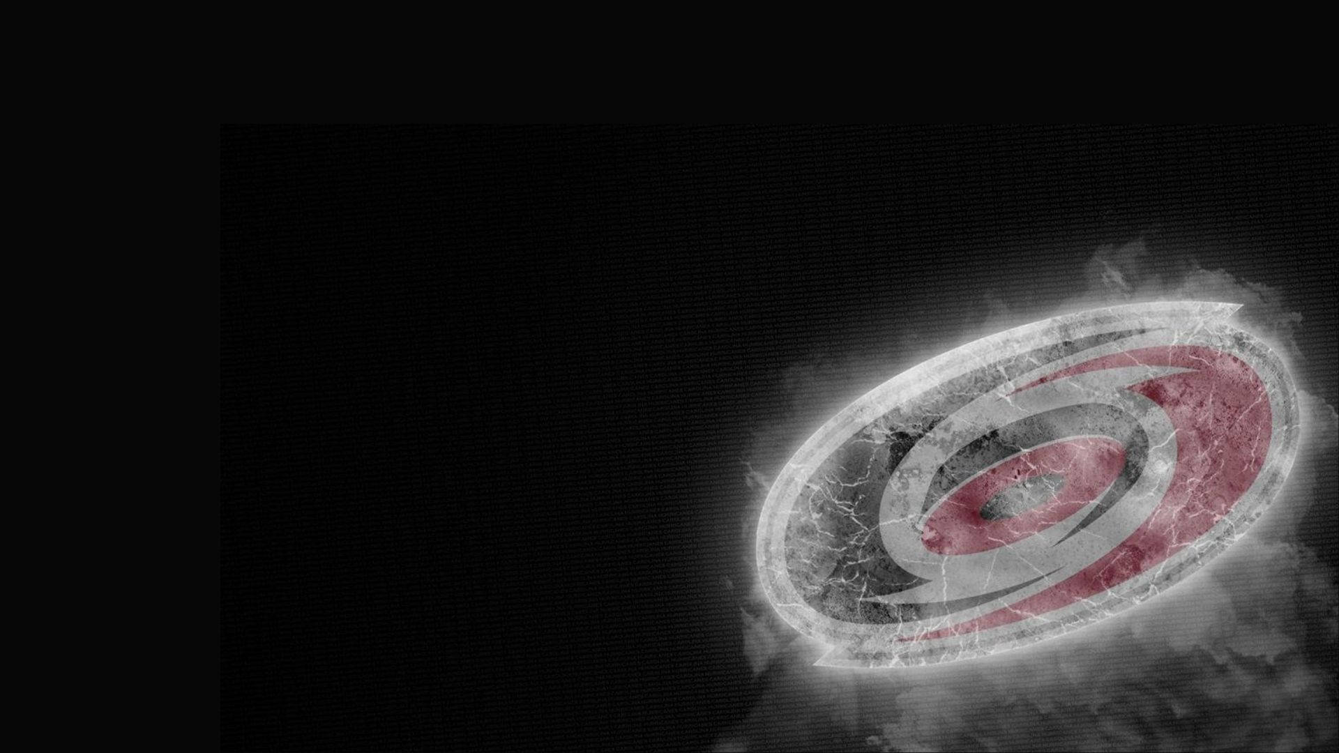 Carolina Hurricanes, glowing cracked logo, smoky darkness, Full HD Desktop Wallpaper