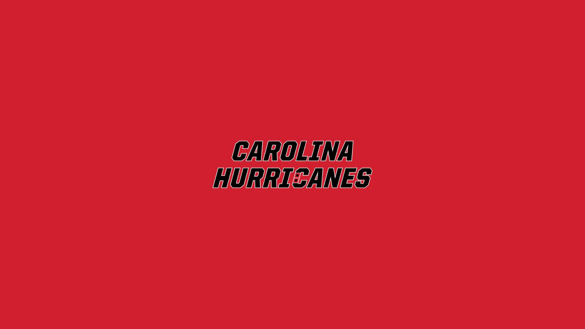 Carolina Hurricanes, red background, black logo, Full HD Desktop Wallpaper