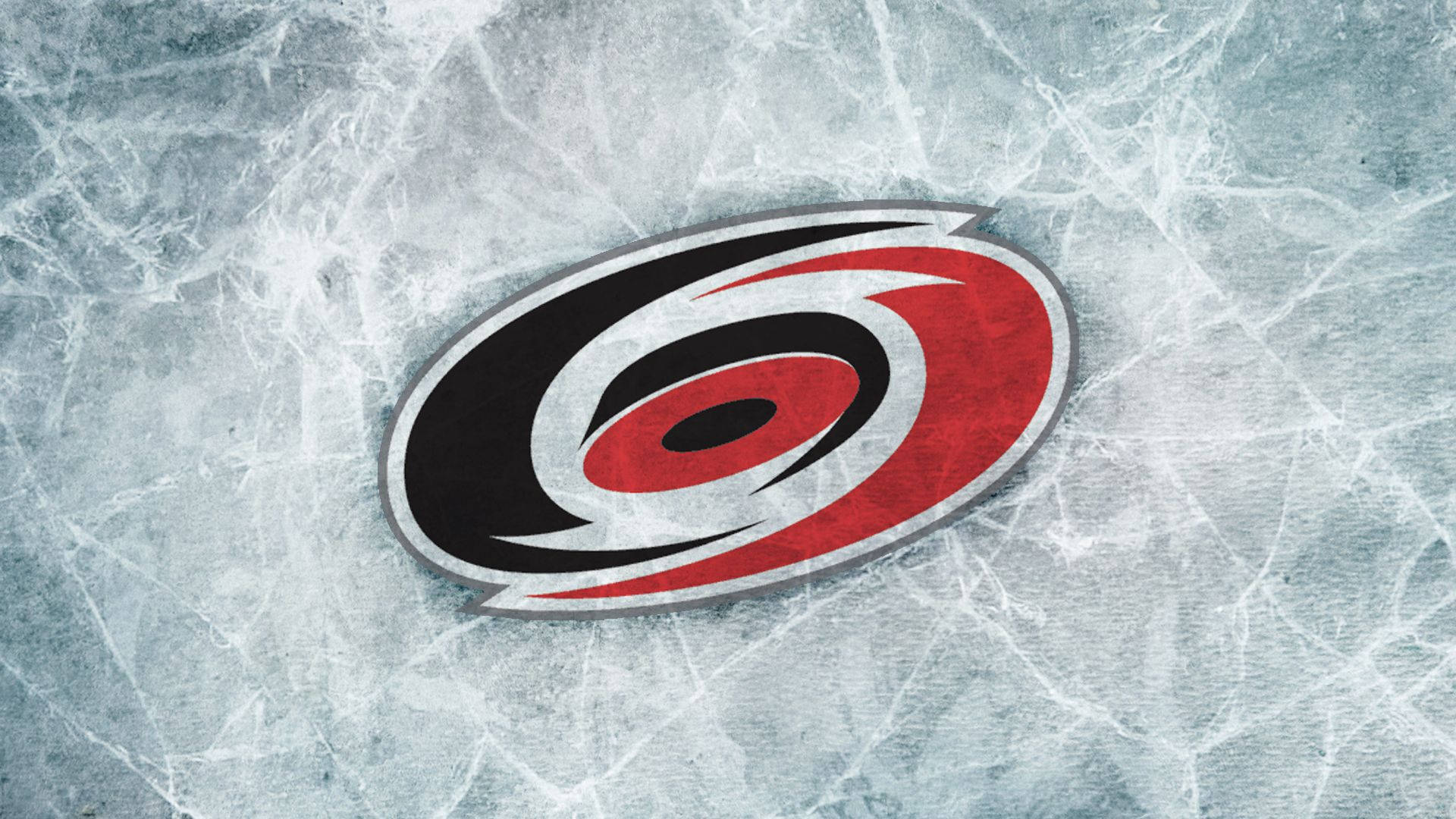 Carolina Hurricanes, cracked ice rink surface, frosty texture, Full HD Desktop Wallpaper