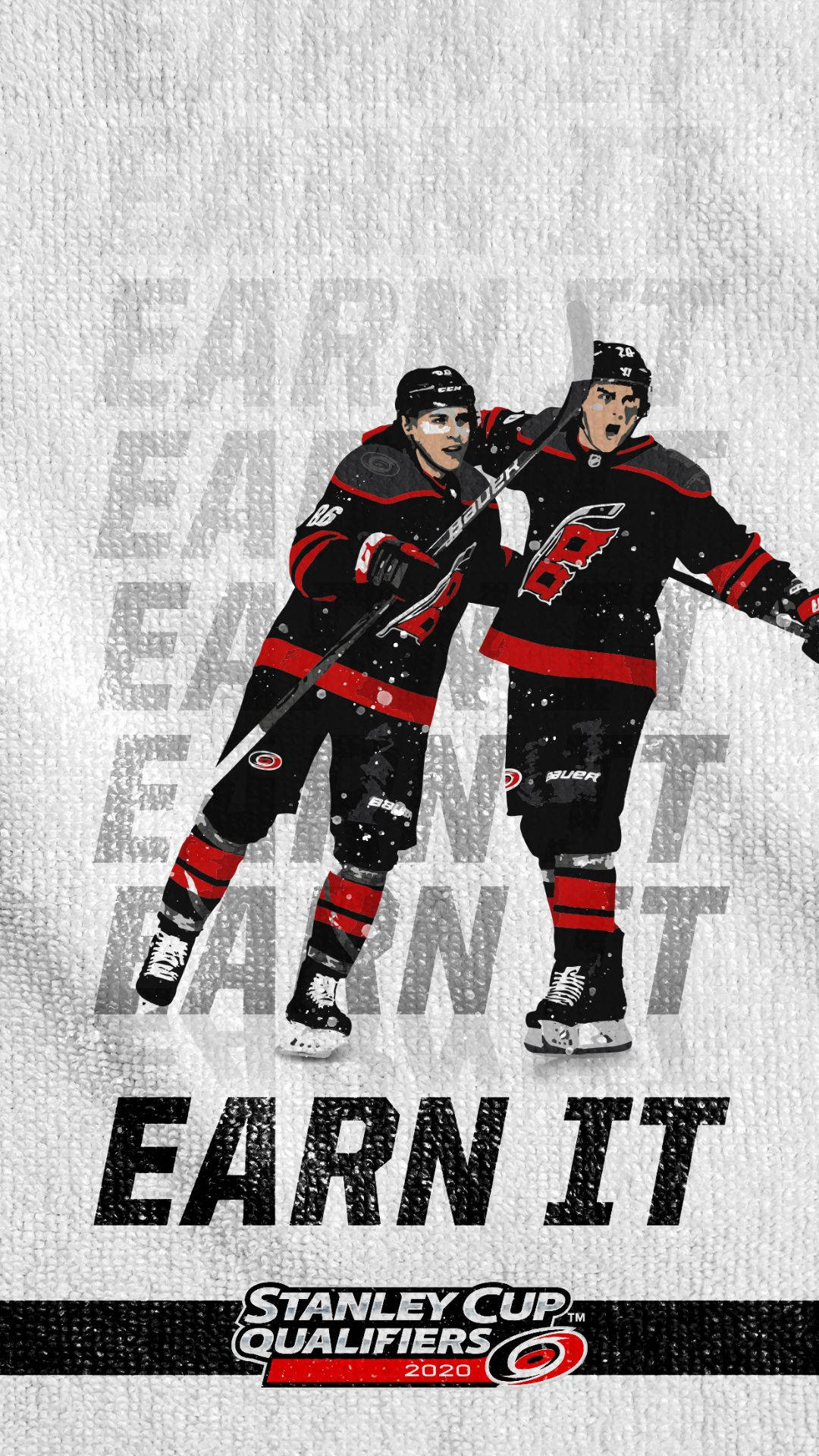 Carolina Hurricanes, black and red uniforms, hockey players, Full HD Phone Wallpaper
