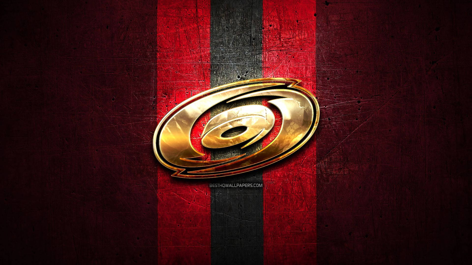 Carolina Hurricanes, gold, red and black striped, Full HD Desktop Wallpaper