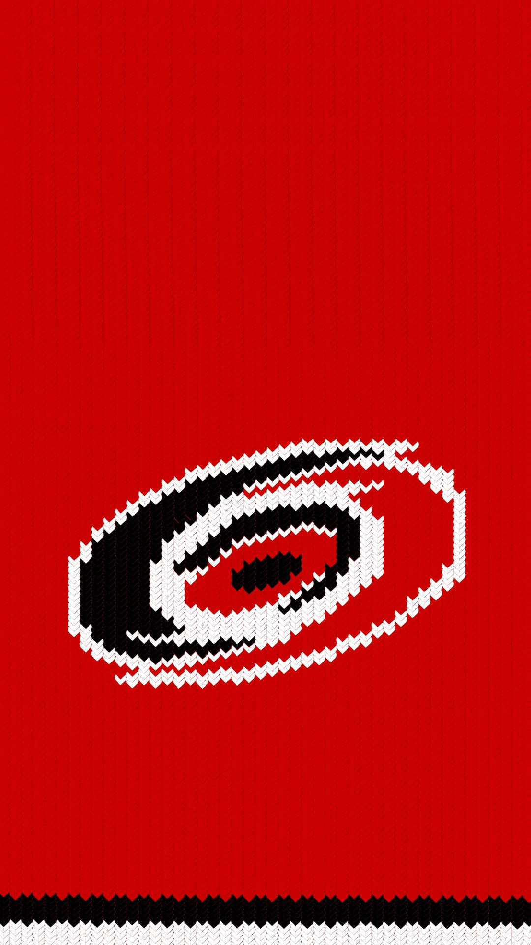 Carolina Hurricanes, red black and white, textured red background, Full HD Phone Wallpaper