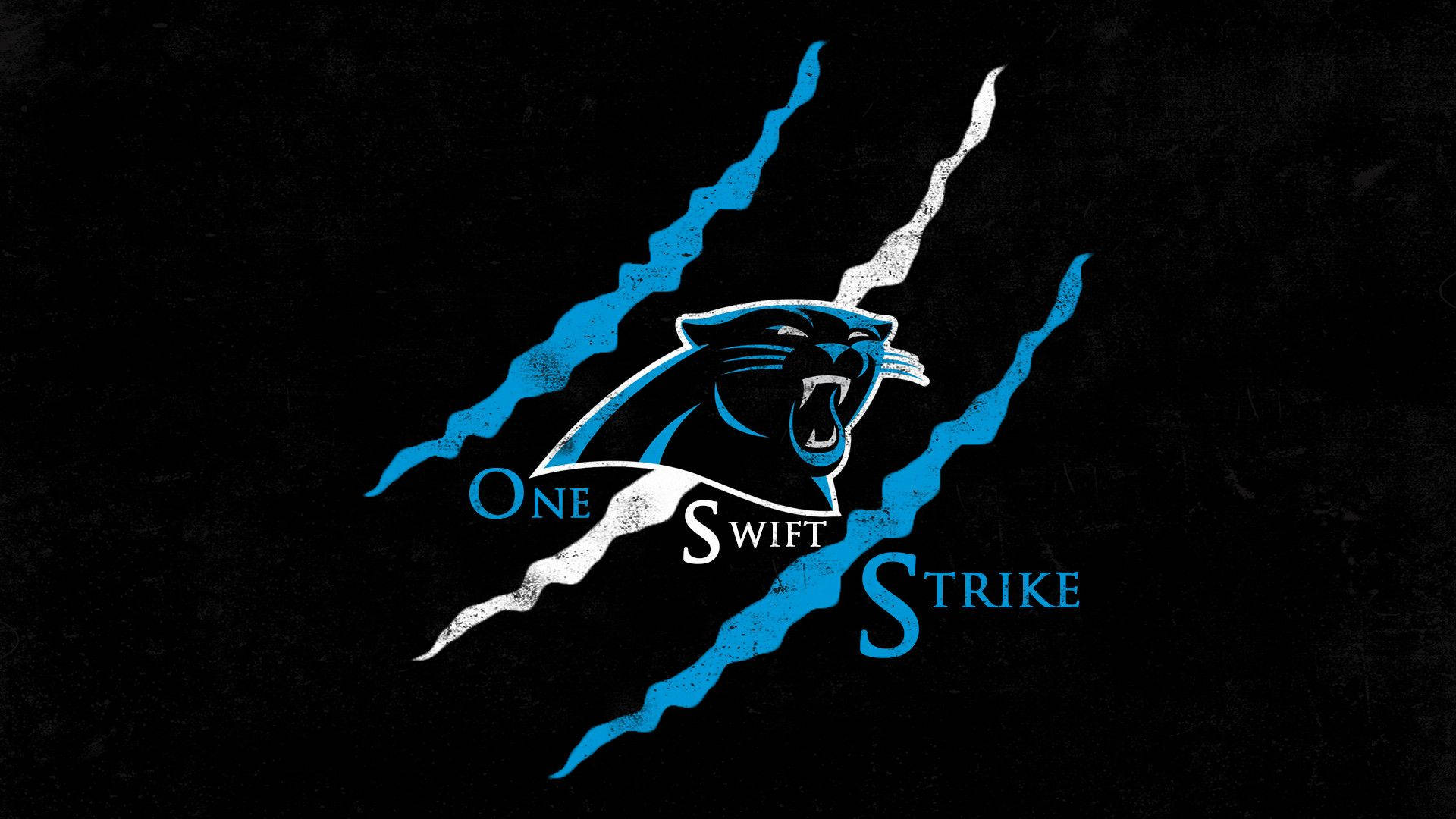 Carolina Panthers Logo, blue panther, white and blue claw marks, Full HD Desktop Wallpaper