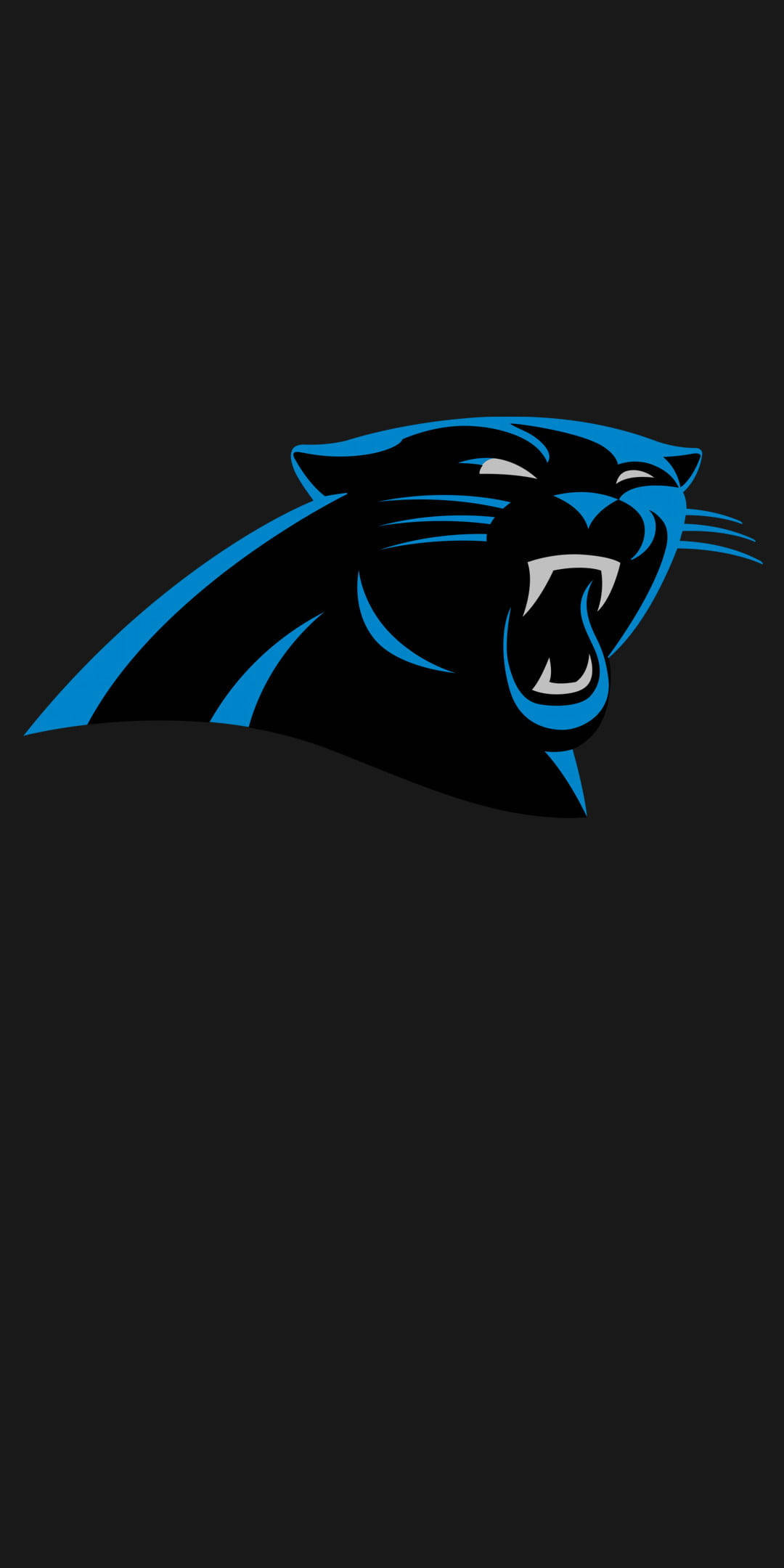 Carolina Panthers Logo, blue, black, Full HD Phone Wallpaper