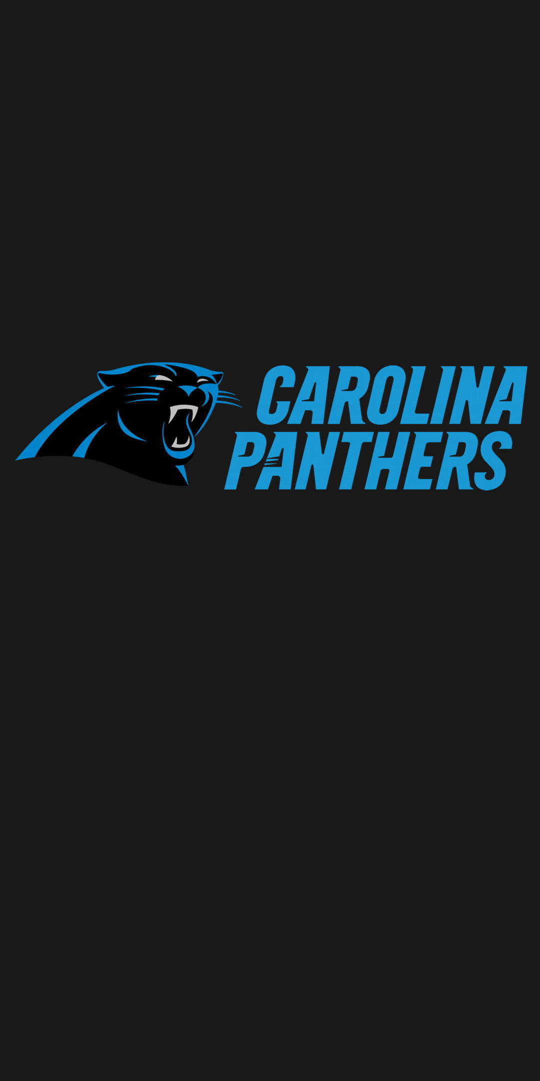 Carolina Panthers, roaring panther, blue text, Full HD Phone Wallpaper