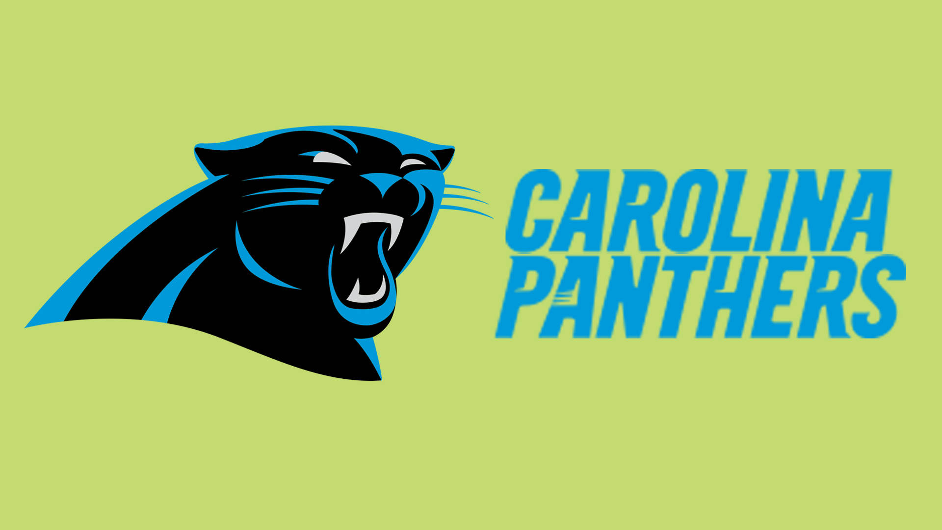 Carolina Panthers, black panther logo, blue accents, Full HD Desktop Wallpaper