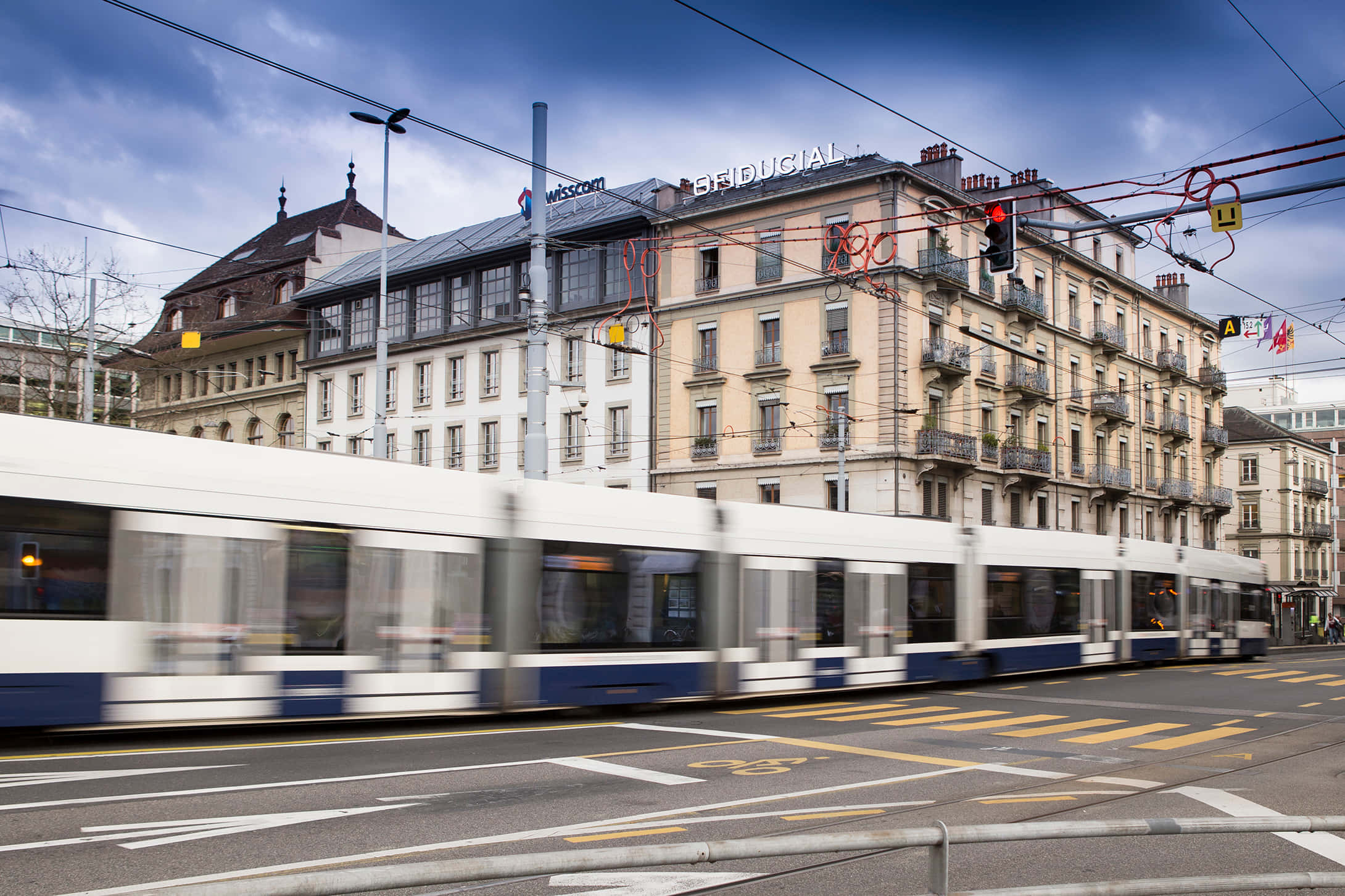 Carouge, tram, motion blur, Full HD Desktop Wallpaper
