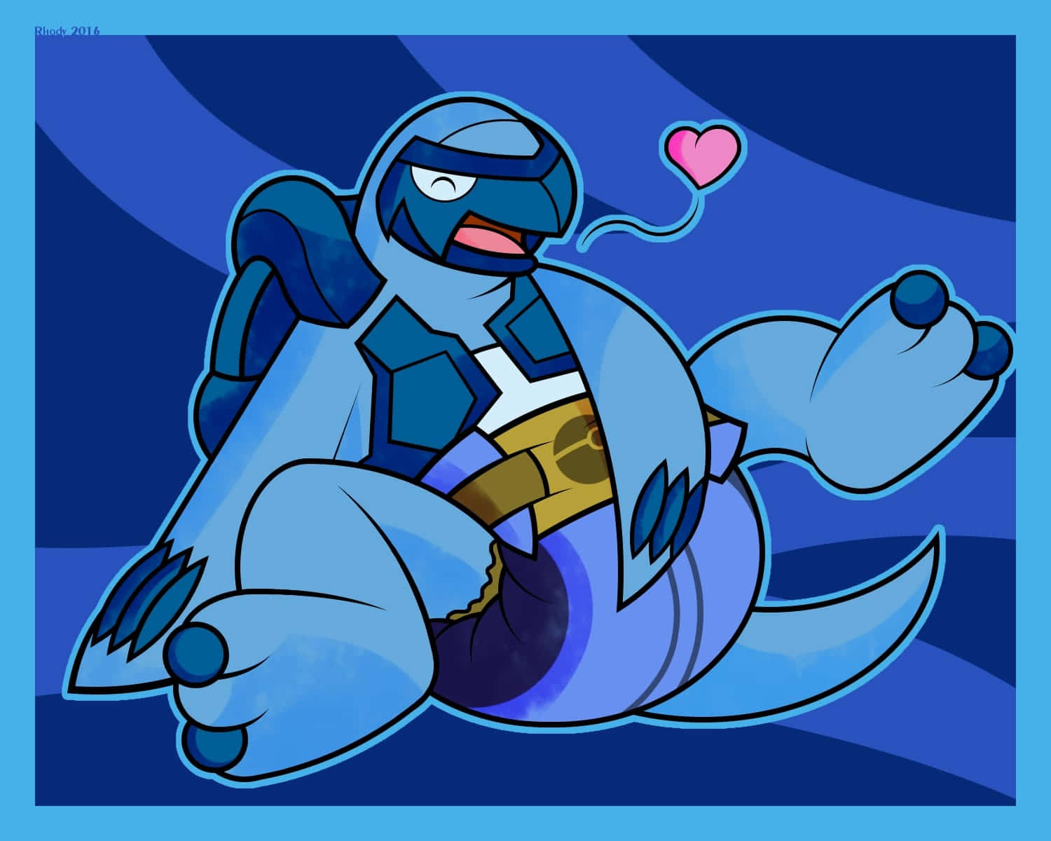 Carracosta, diaper pokemon, blue cartoon turtle, HD Desktop Wallpaper