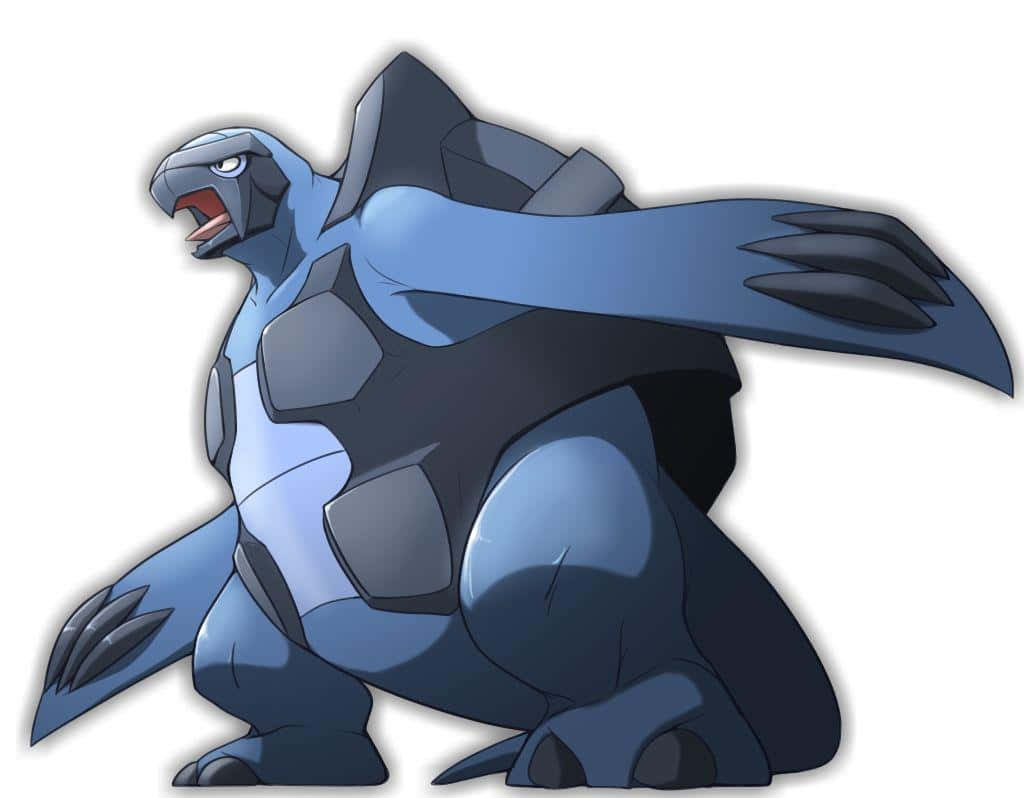 Carracosta, blue and gray, animated turtle-like creature, SD Desktop Wallpaper