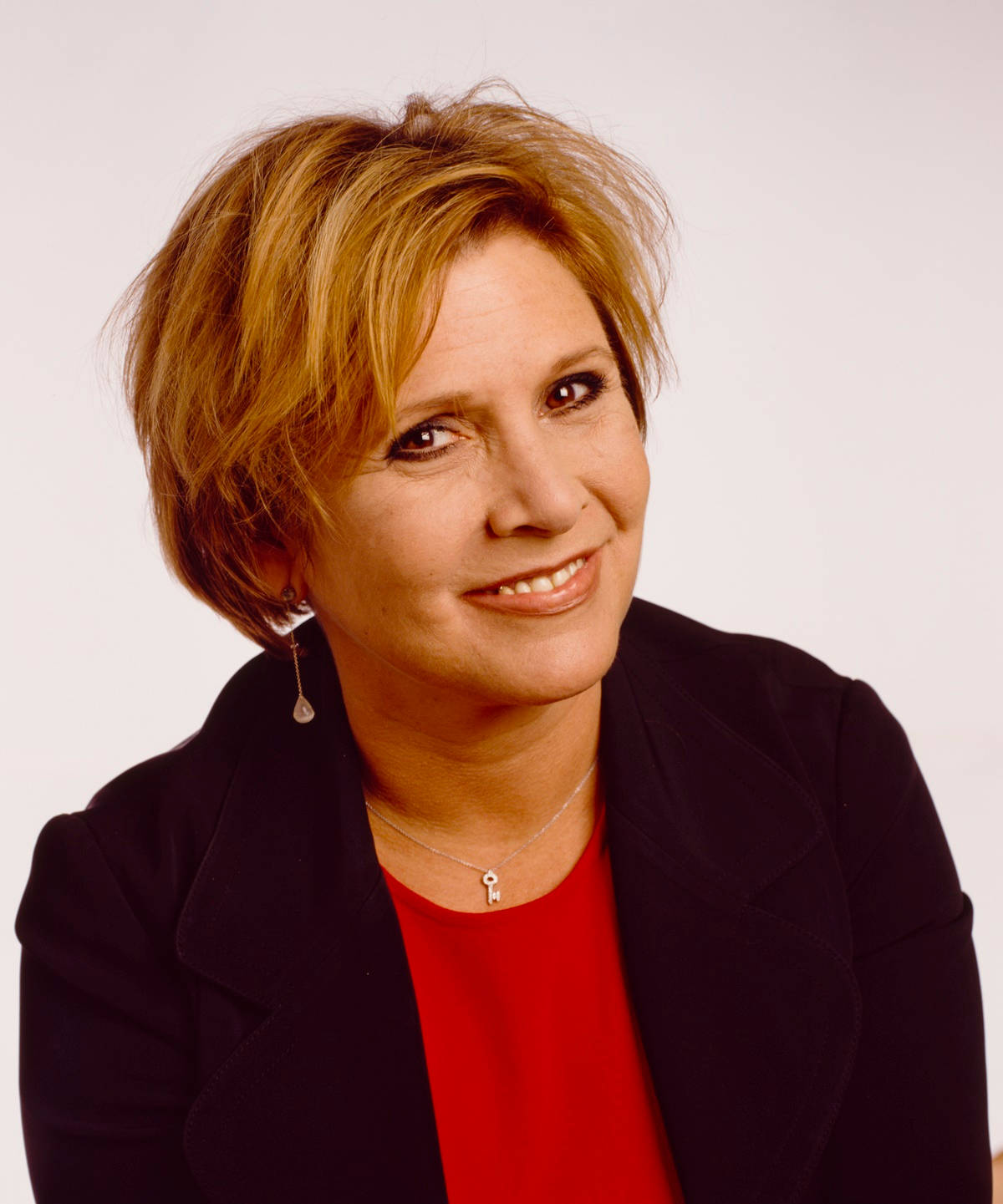 Carrie Fisher, American actress and writer, short blonde hair, HD Phone Wallpaper