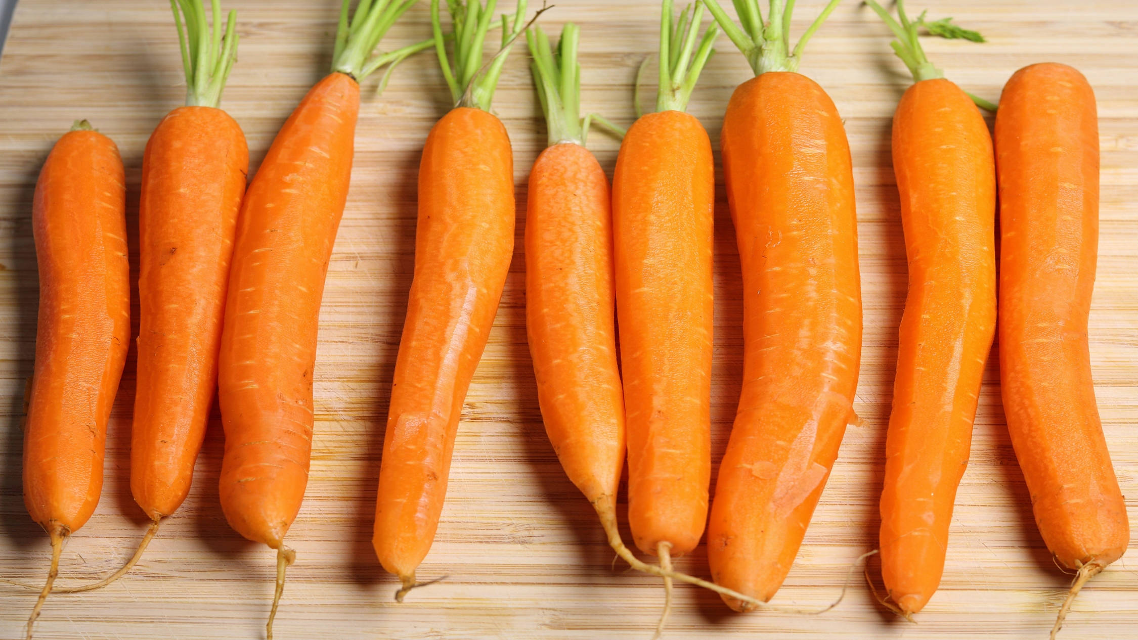 peeled orange carrot, root vegetables, different sizes, Full HD Desktop Wallpaper