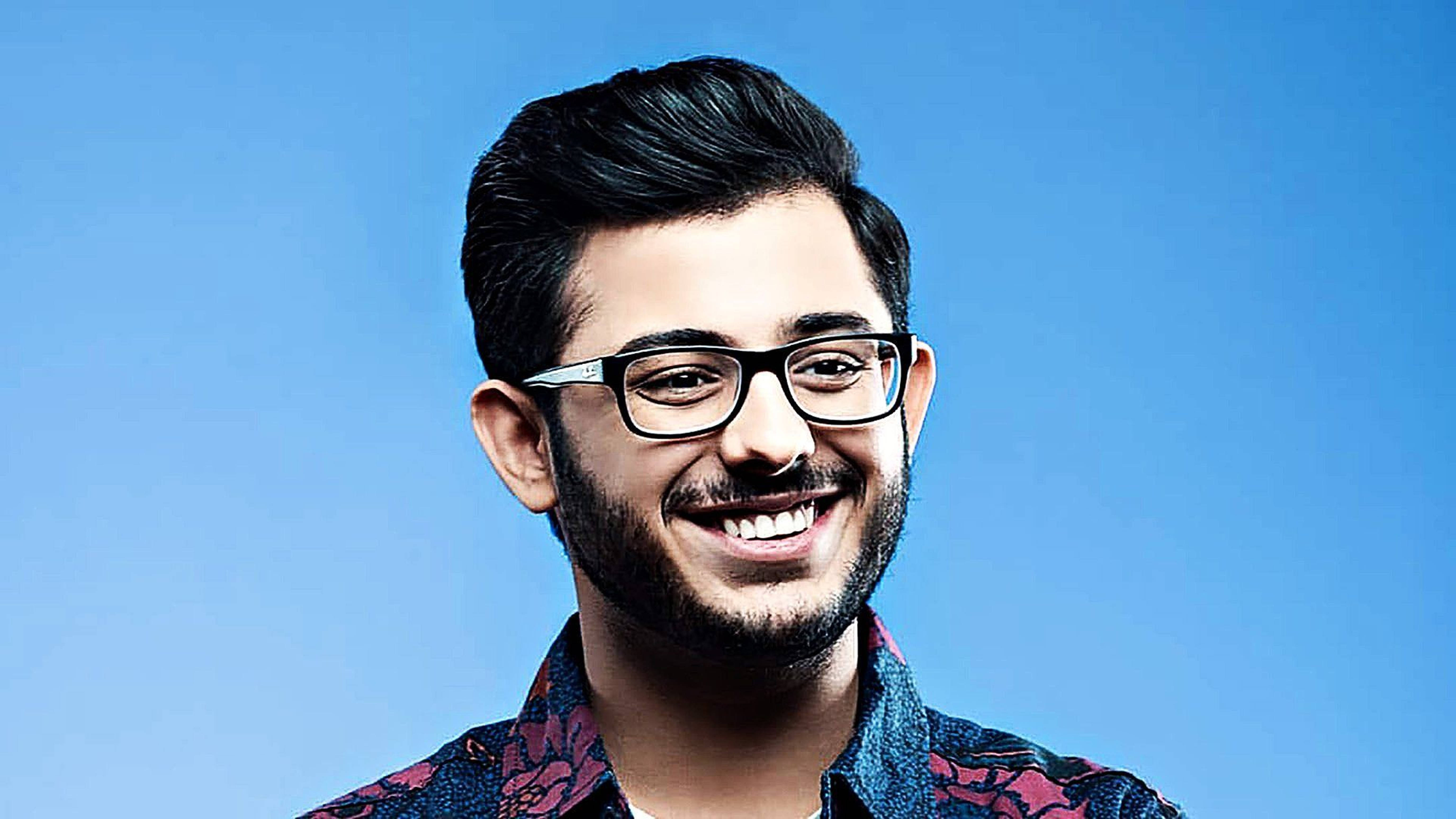 Carryminati, glasses, beard, 5K Desktop Wallpaper