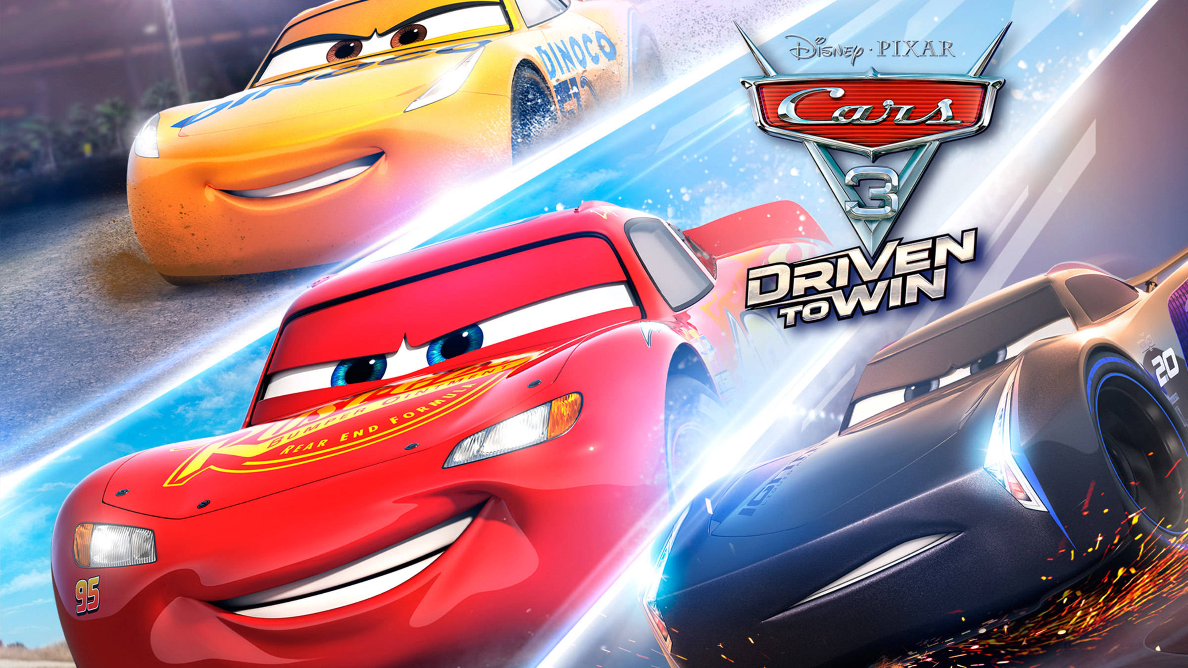 Cars 3, Drivetrain, glowing track, Full HD Desktop Wallpaper