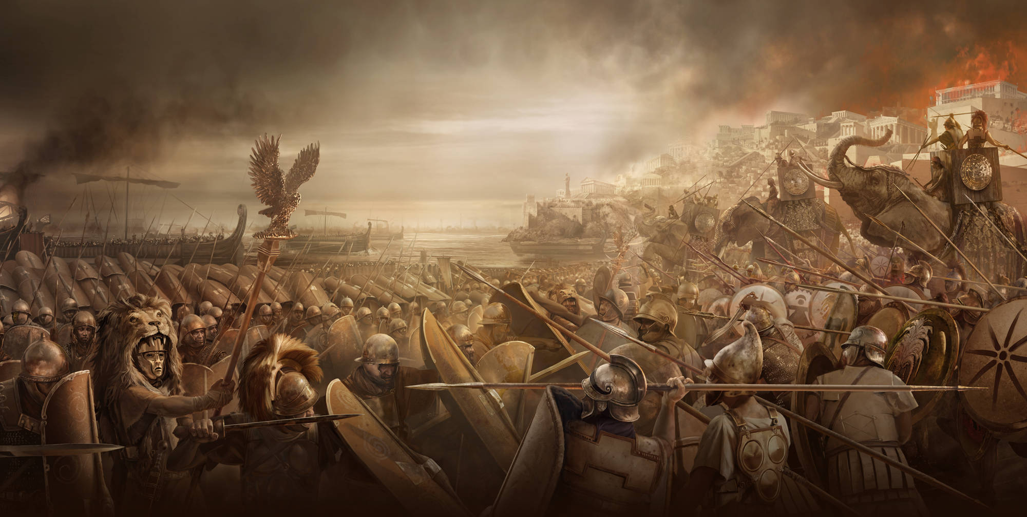 Carthage, elephants, battle, Full HD Desktop Wallpaper