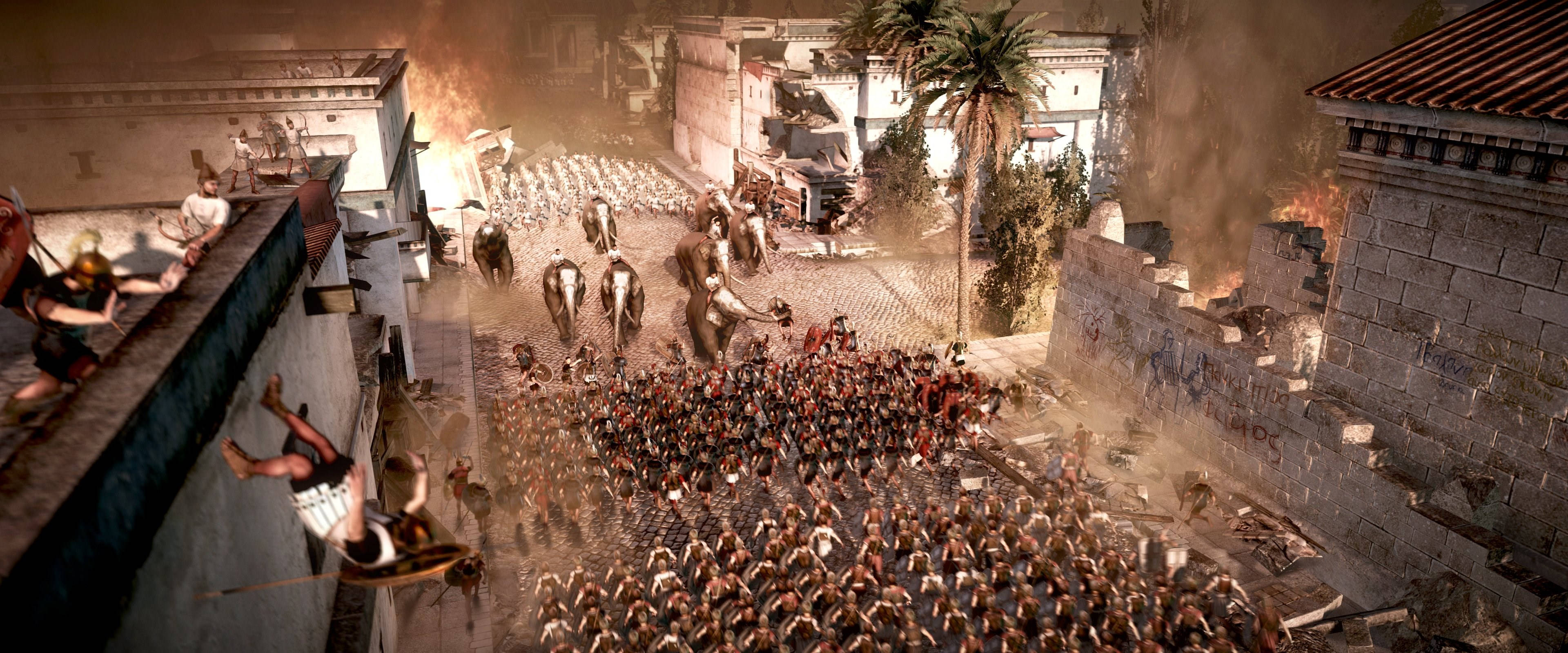 Carthage, elephants, sacking, 4K Desktop Wallpaper