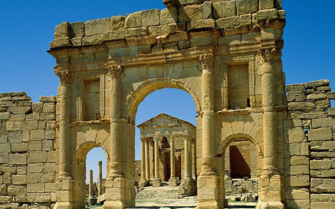 Carthage, ruins, arch, HD Desktop Wallpaper