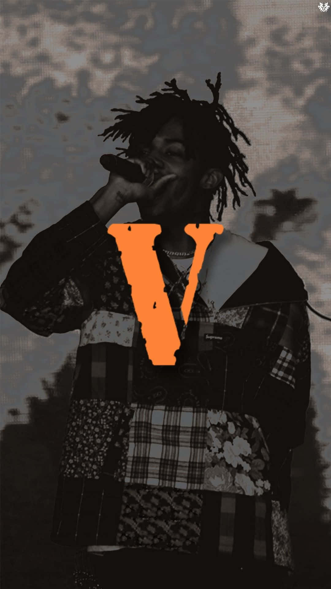 Monochrome, Carti Pfp, orange V, Full HD Phone Wallpaper