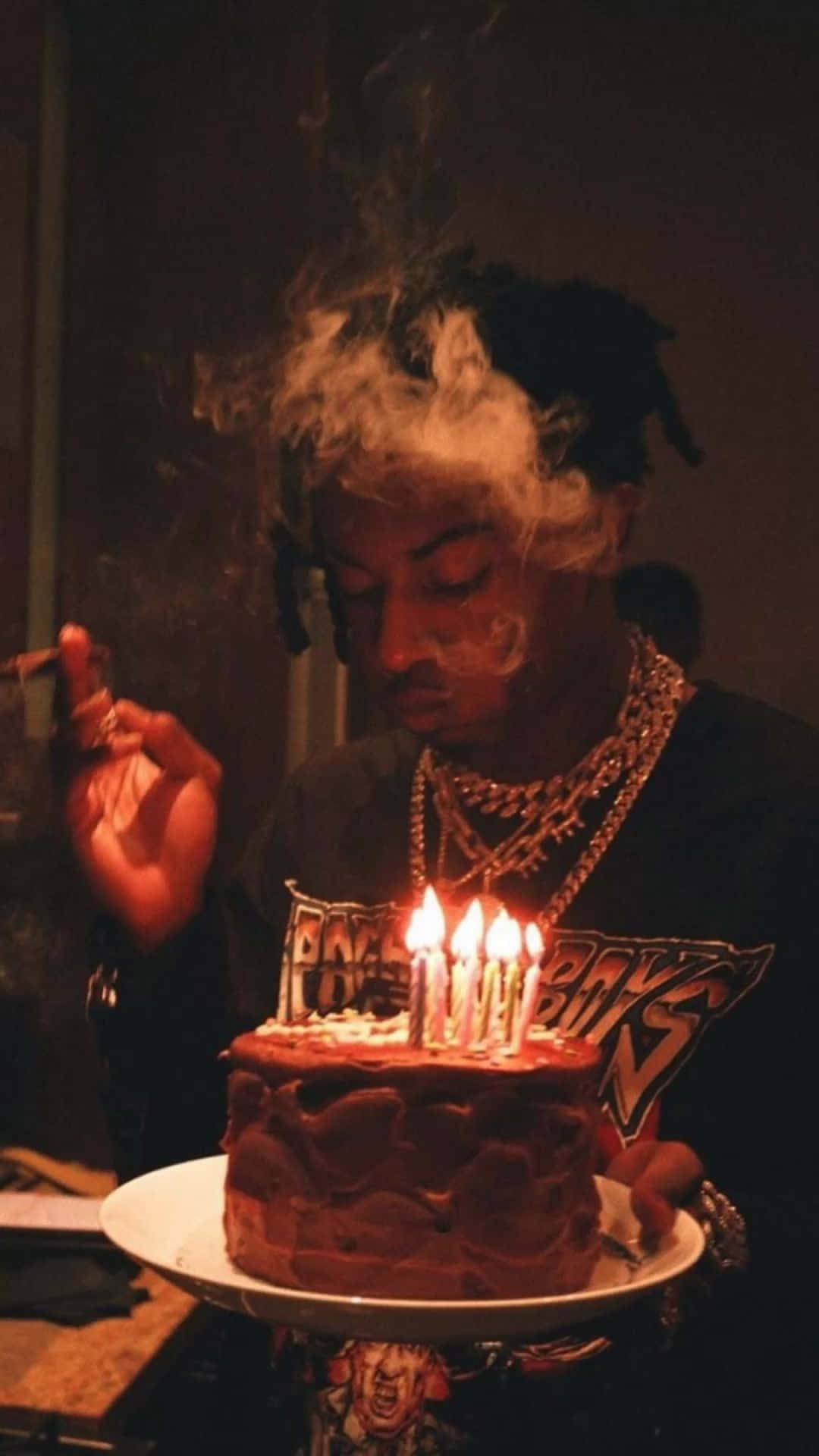 Carti Pfp, birthday cake, smoky hair, Full HD Phone Wallpaper