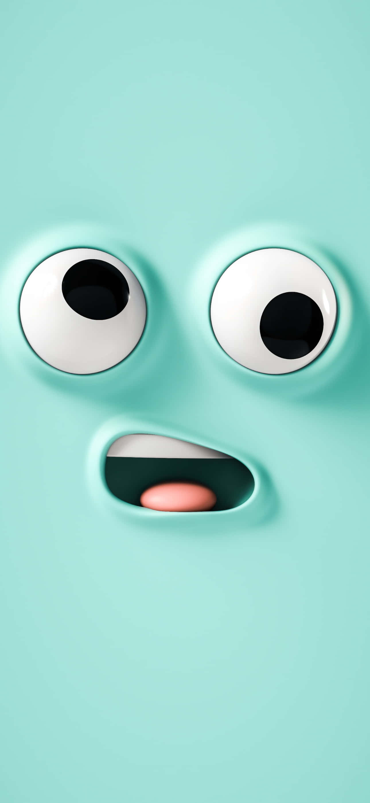 cartoon aesthetic iphone, mint green, 3d-rendered, 2K Phone Wallpaper