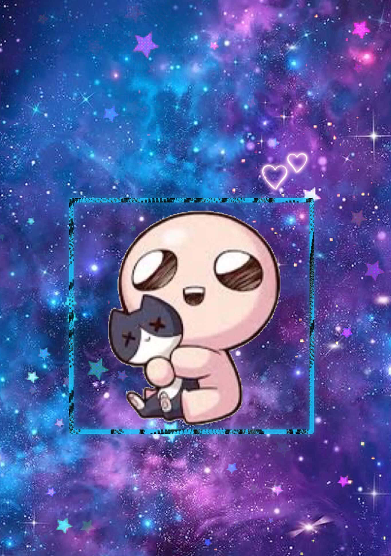 cute alien cartoon, chibi character, small cat, Full HD Phone Wallpaper