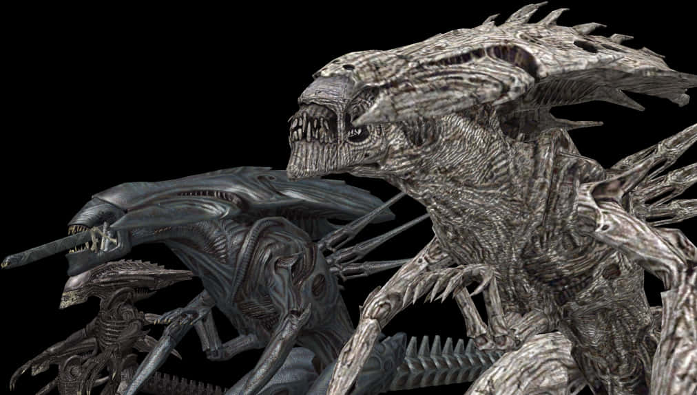 alien creatures, biomechanical aliens, jagged exoskeletons, SD Desktop Wallpaper