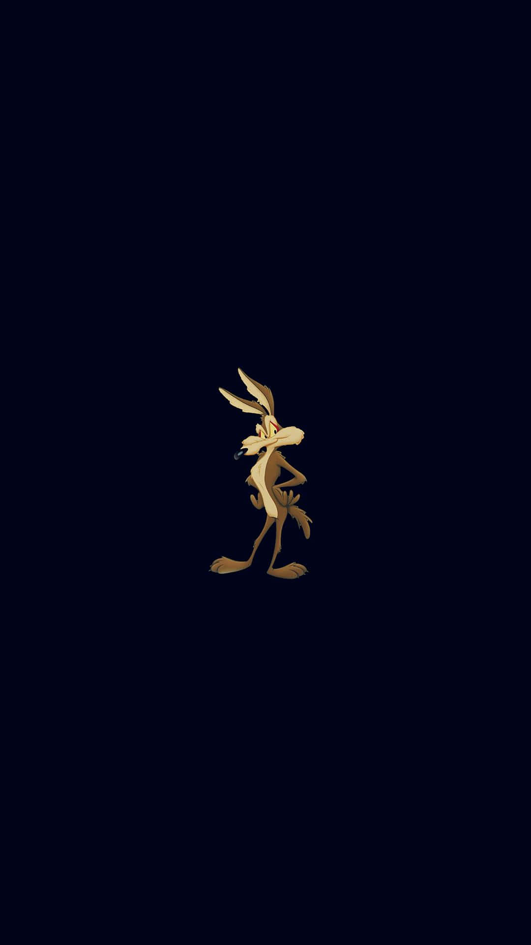 cartoon rabbit, deep navy background, stylized cartoon, Full HD Phone Wallpaper