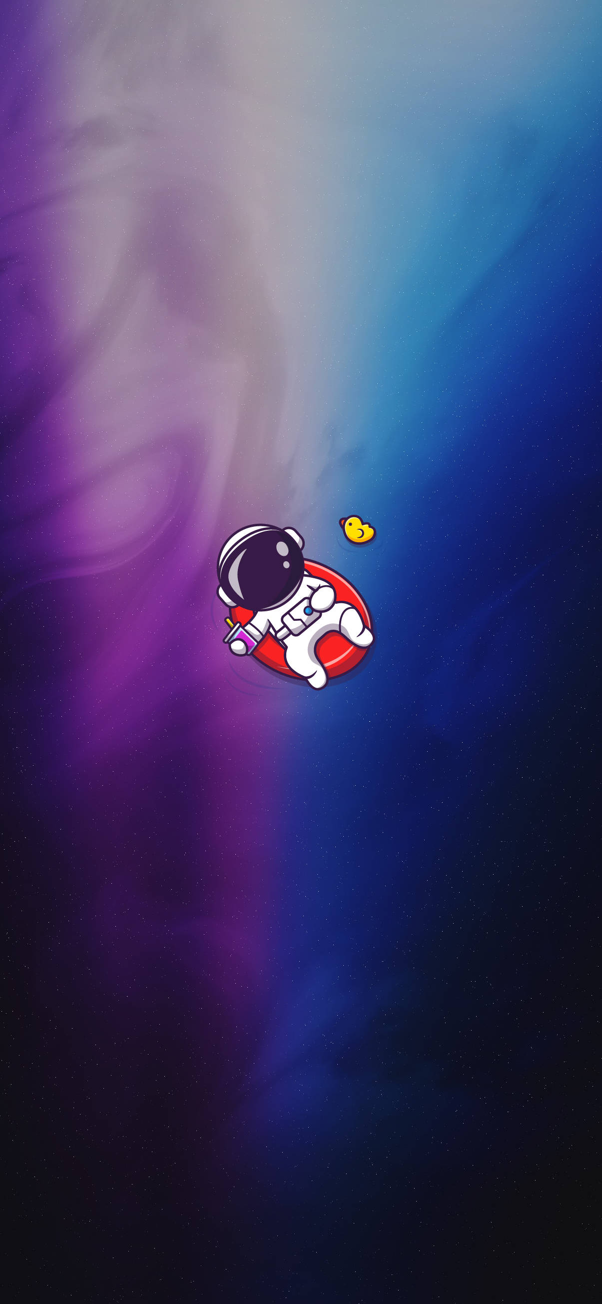 Cartoon Astronaut, life preserver, red inner tube, 2K Phone Wallpaper