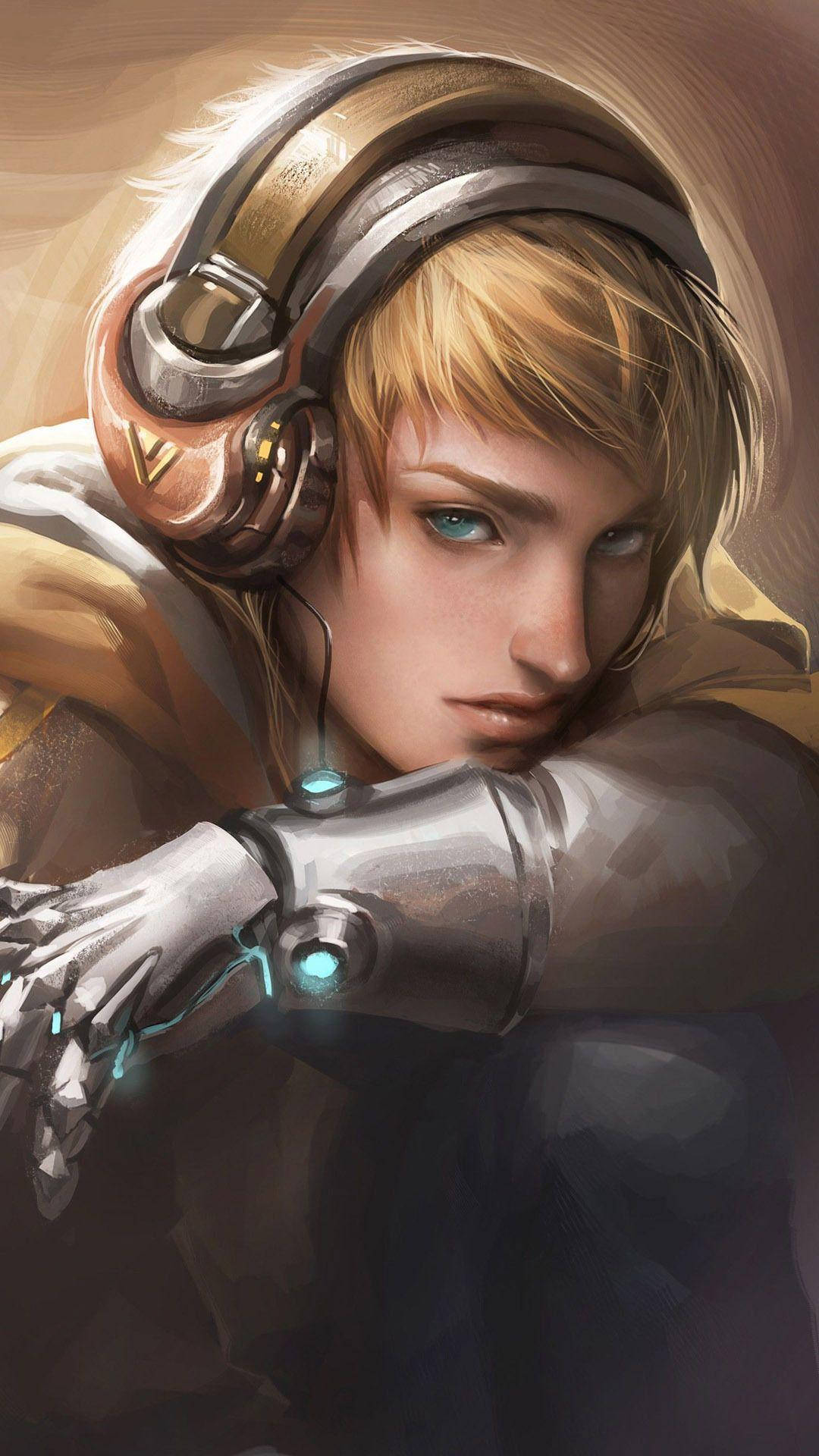 Cartoon Boy, cyberpunk anime character, blonde hair, Full HD Phone Wallpaper