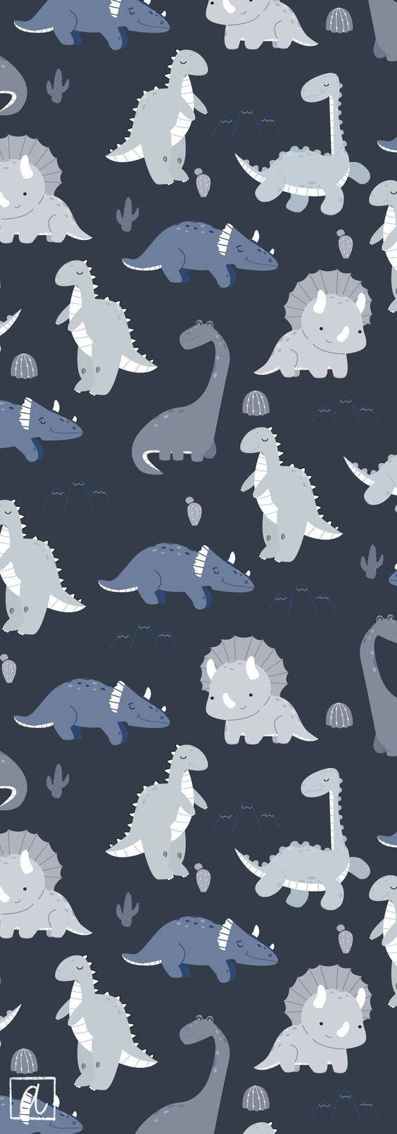 cartoon dinosaur phone, gray, blue, HD Phone Wallpaper